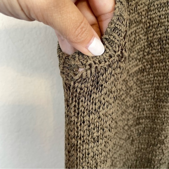 Harve Benard Green Fringe Sleeveless Loose Knit Fringe Sweater Cover Up Size XL - Picture 6 of 14